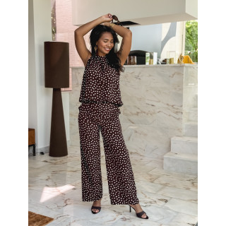 Blouse à pois Palmina - Chocolat