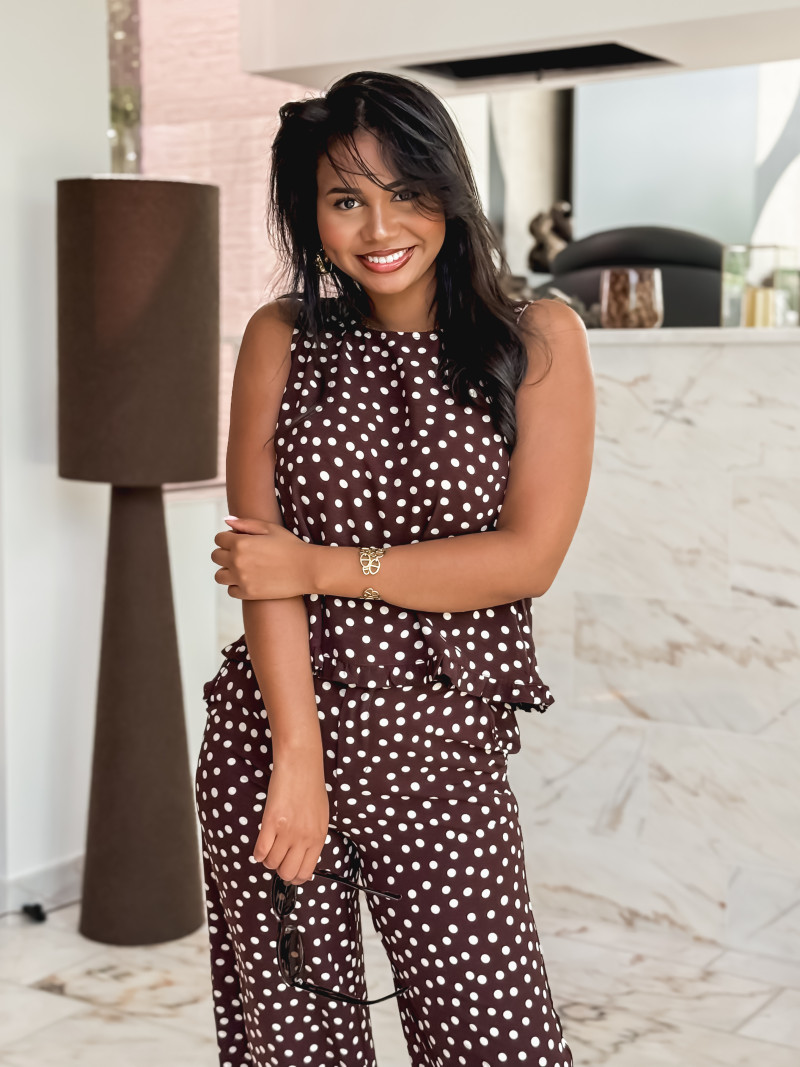 Blouse à pois Palmina - Chocolat