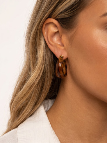 Boucles d'oreilles Ophélis - Ambre