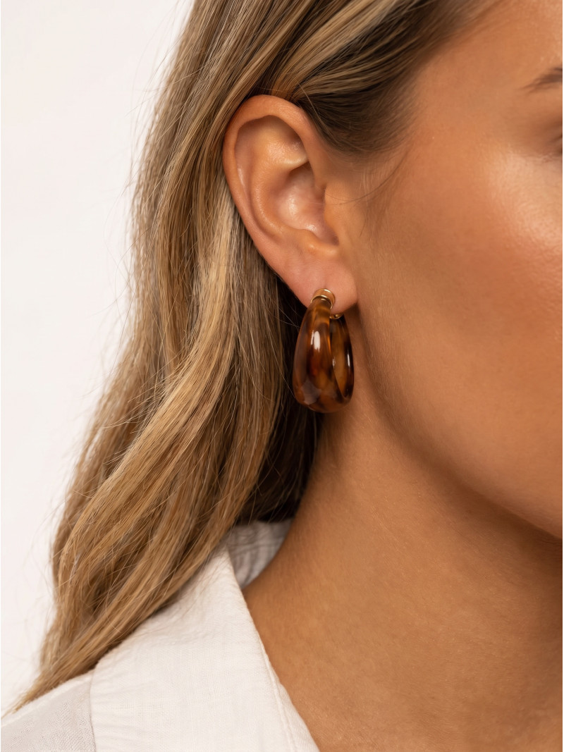 Boucles d'oreilles Ophélis - Ambre