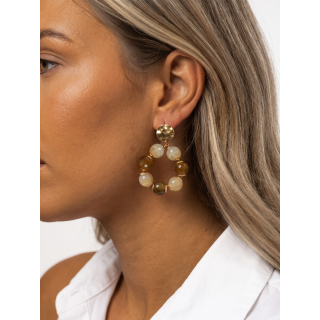 Boucles d'oreilles Aelysia - Doré/Ambre