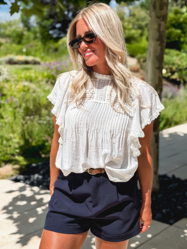Blouse Elyora - Blanc