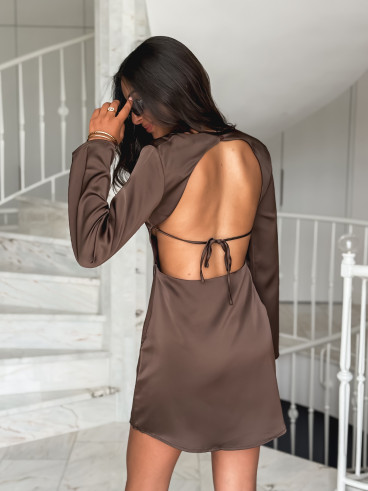 Robe courte Eloïse - Chocolat