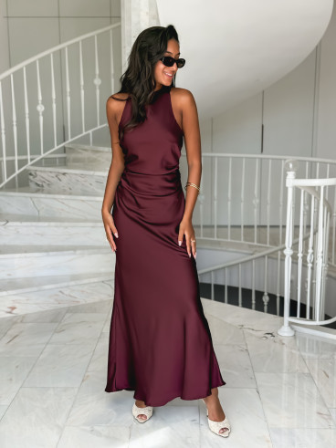 Robe longue Maryline - Bordeaux Robe longue Maryline - Bordeaux
