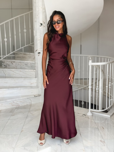 Robe longue Maryline - Bordeaux Robe longue Maryline - Bordeaux