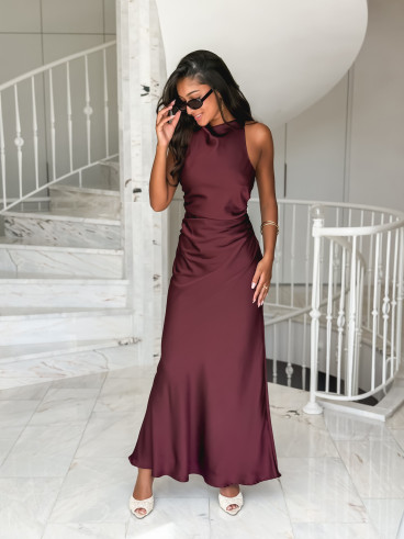 Robe longue Maryline - Bordeaux Robe longue Maryline - Bordeaux