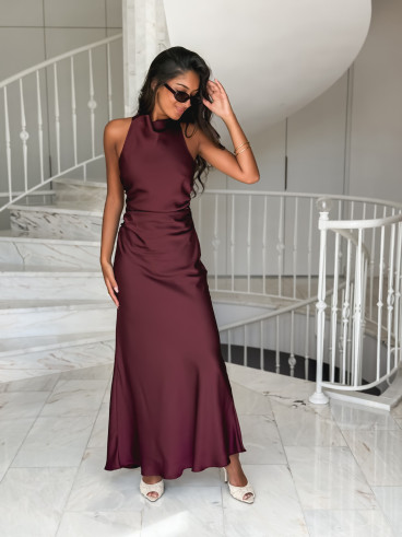 Robe longue Maryline - Bordeaux Robe longue Maryline - Bordeaux
