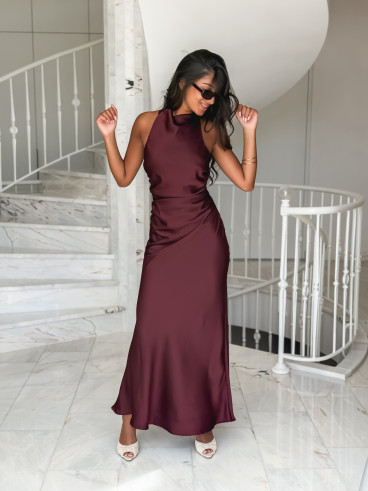 Robe longue Maryline - Bordeaux