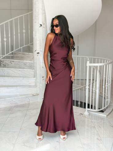 Robe longue Maryline - Bordeaux Robe longue Maryline - Bordeaux