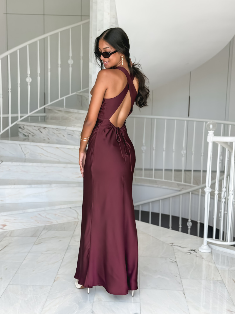 Robe longue Maryline - Bordeaux Robe longue Maryline - Bordeaux
