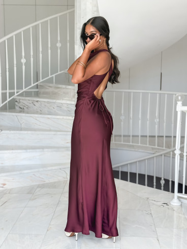 Robe longue Maryline - Bordeaux Robe longue Maryline - Bordeaux