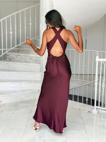 Robe longue Maryline - Bordeaux Robe longue Maryline - Bordeaux
