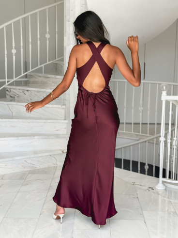 Robe longue Maryline - Bordeaux Robe longue Maryline - Bordeaux