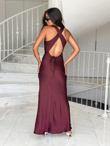 Robe longue Maryline - Bordeaux Robe longue Maryline - Bordeaux