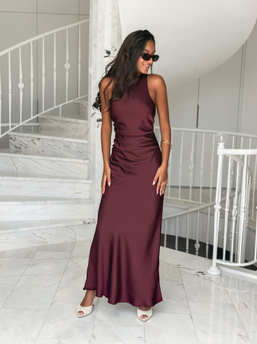 Robe longue Maryline - Bordeaux Robe longue Maryline - Bordeaux