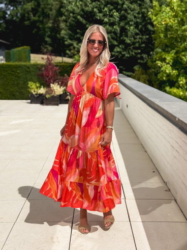Robe longue Chaya - Orange