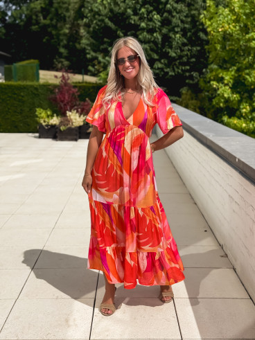 Robe longue Chaya - Orange