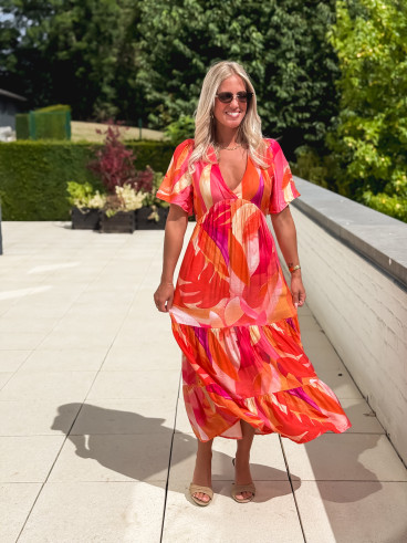 Robe longue Chaya - Orange