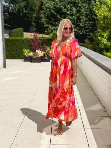 Robe longue Chaya - Orange