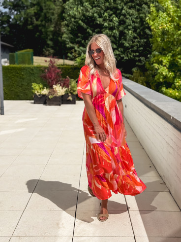 Robe longue Chaya - Orange