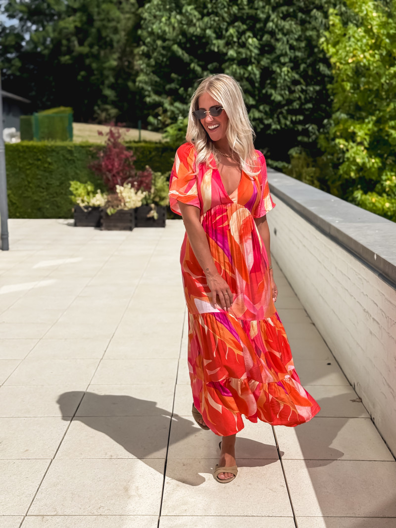 Robe longue Chaya - Orange