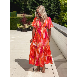 Robe longue Chaya - Orange