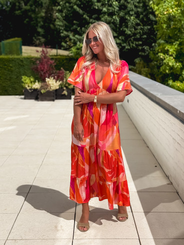 Robe longue Chaya - Orange