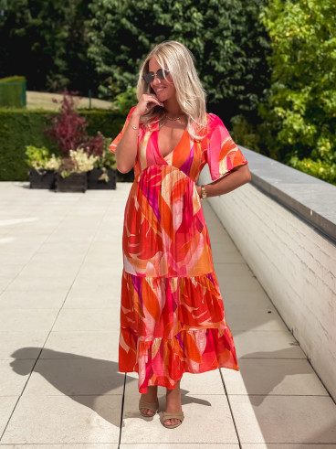 Robe longue Chaya - Orange