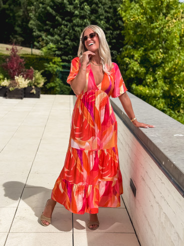 Robe longue Chaya - Orange