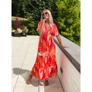 Robe longue Chaya - Orange