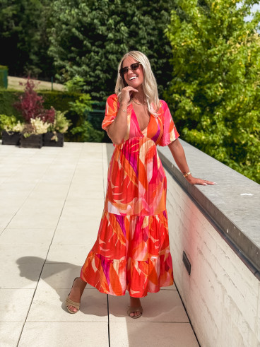 Robe longue Chaya - Orange