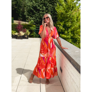 Robe longue Chaya - Orange