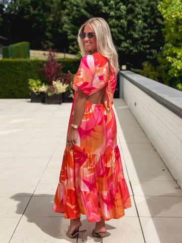 Robe longue Chaya - Orange