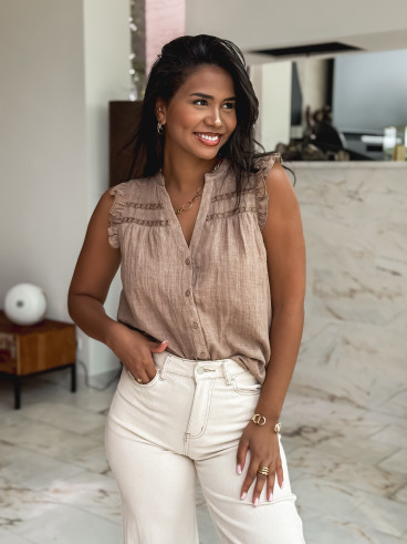 Blouse Agathe - Taupe Blouse Agathe - Taupe