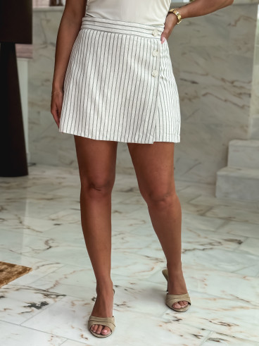 Jupe short lignée Ola - Beige