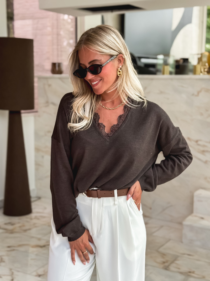Pull Kaéliane - Chocolat Pull Kaéliane - Chocolat