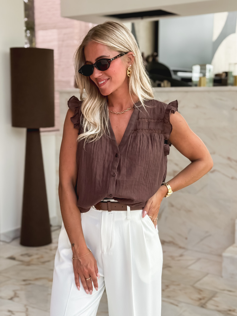 Blouse Agathe - Chocolat Blouse Agathe - Chocolat
