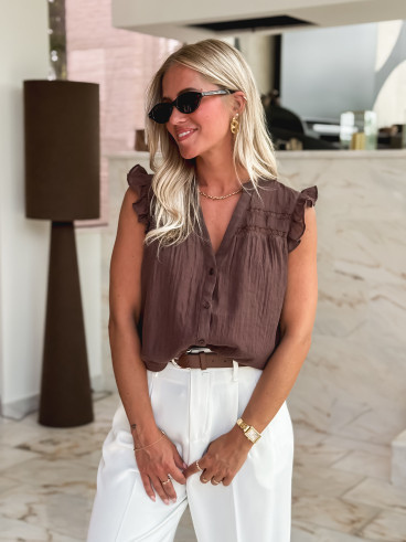 Blouse Agathe - Chocolat Blouse Agathe - Chocolat
