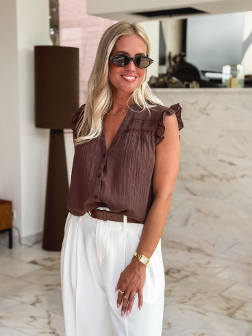 Blouse Agathe - Chocolat Blouse Agathe - Chocolat