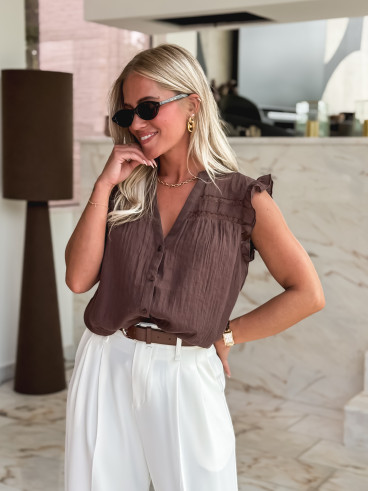 Blouse Agathe - Chocolat Blouse Agathe - Chocolat