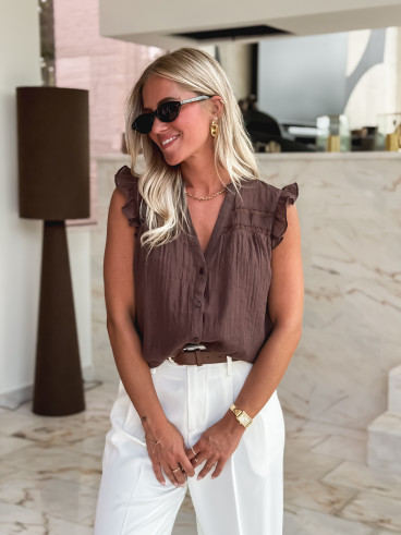 Blouse Agathe - Chocolat Blouse Agathe - Chocolat