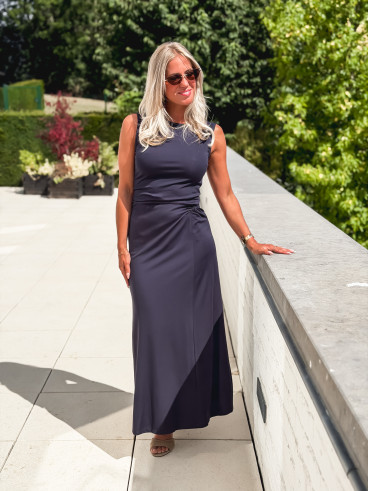 Robe longue Astrée - Marine