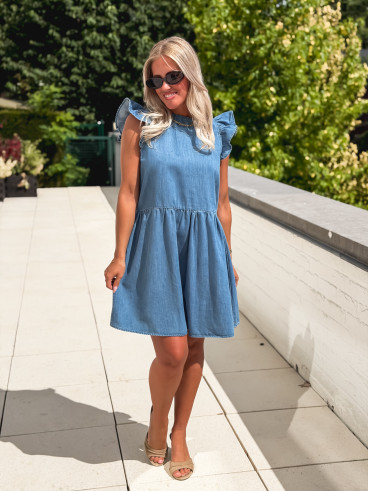Robe courte Dolorés - Bleu