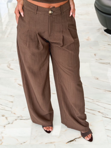 Pantalon Violaine - Chocolat Pantalon Violaine - Chocolat