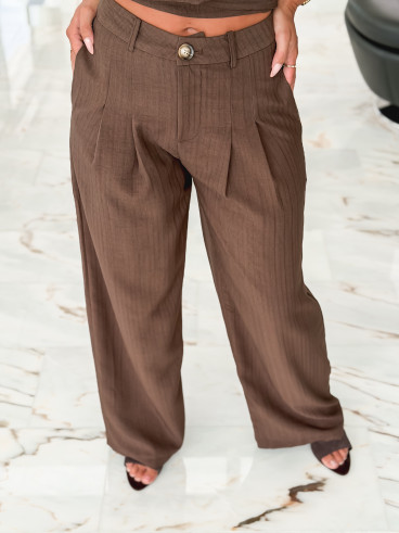 Pantalon Violaine - Chocolat Pantalon Violaine - Chocolat