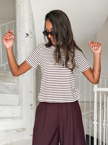 T-shirt Yamina - Chocolat