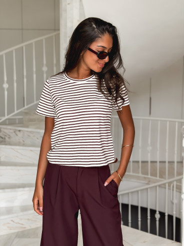 T-shirt Yamina - Chocolat