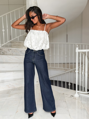 Blouse en dentelle Jamilia - Ecru