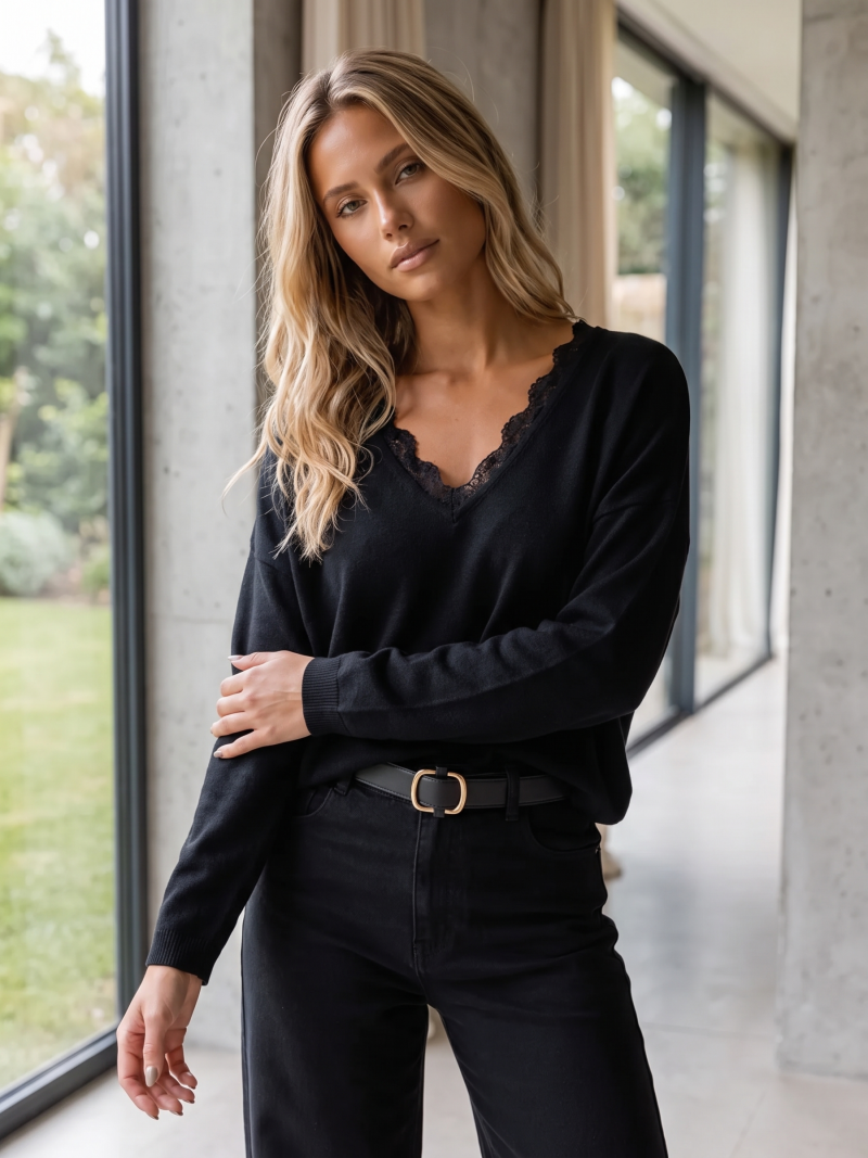 Pull Kaéliane - Noir Pull Kaéliane - Noir