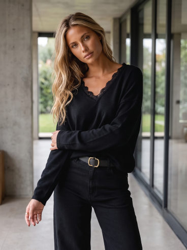 Pull Kaéliane - Noir Pull Kaéliane - Noir